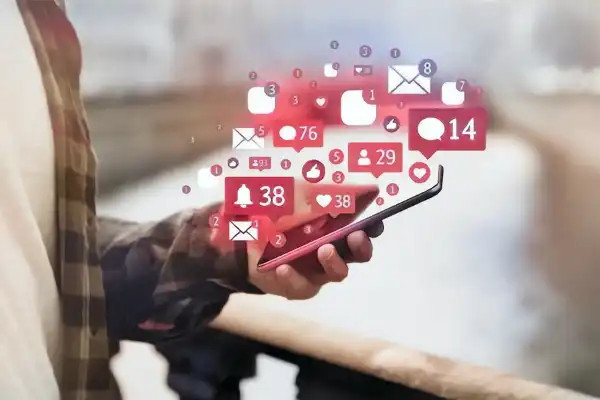 Social media post with generated caption